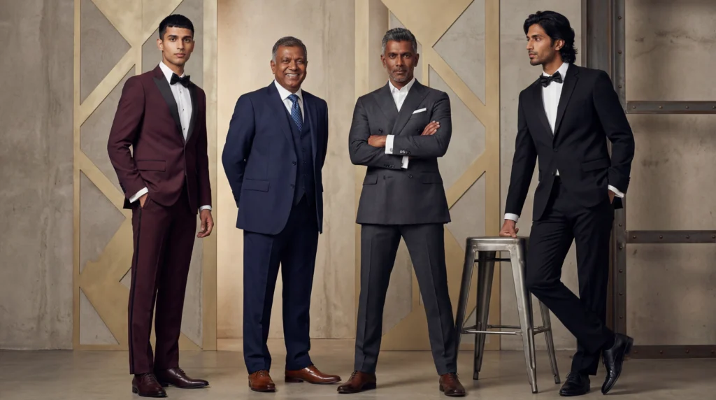 Men wearing suits for Weddings, Events & Formal Occasions