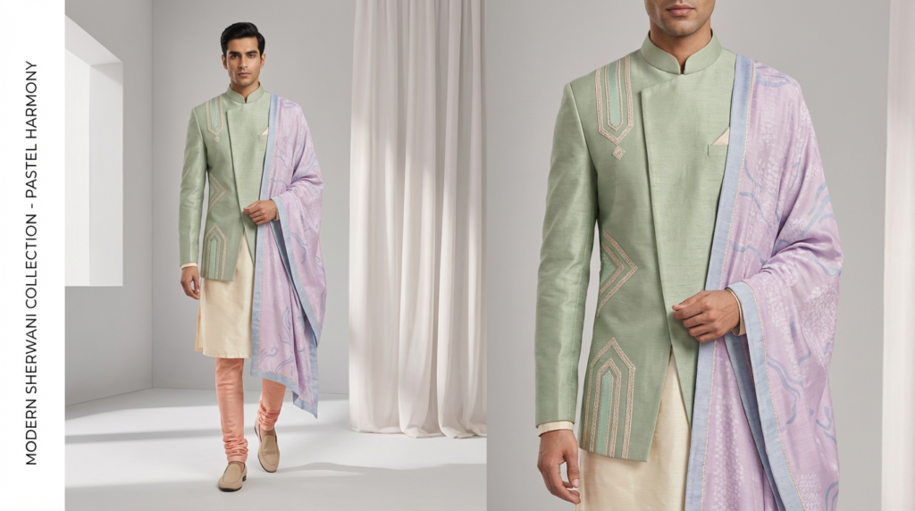 Pastel sherwani