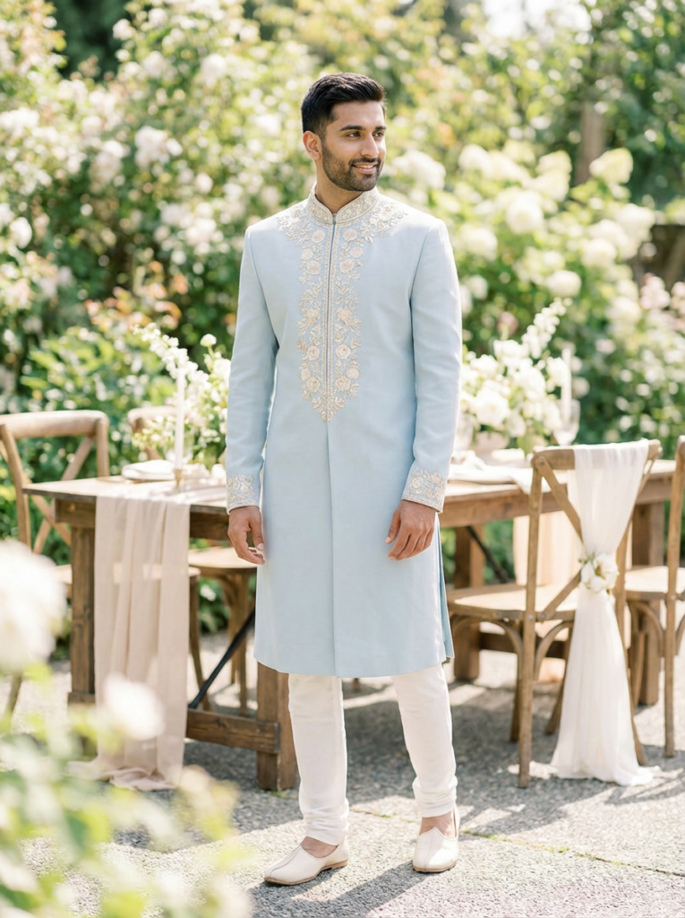 powder blue-sherwani king