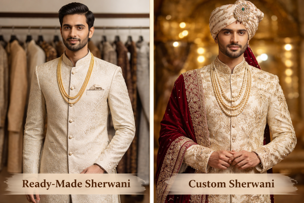 Readymade and custom sherwani