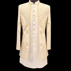 Geometric Embroidered Prince Coat