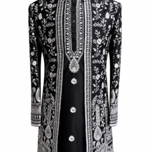 Black Floral Prince Coat