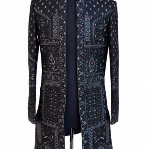 Black Multicolor Prince Coat
