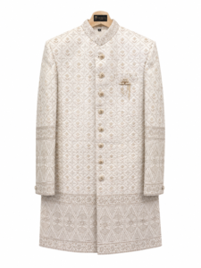 Ivory Embroidered sherwani