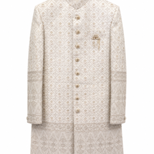 Ivory Geometric Sherwani
