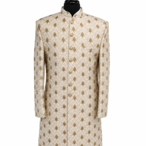 Champagne Floral Vine Sherwani