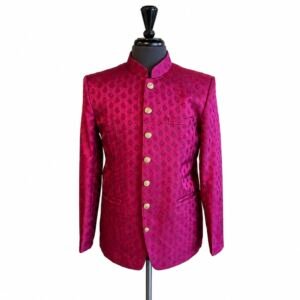 Ruby Self Jacquard prince coat