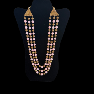 Pink Gold Bead Necklace