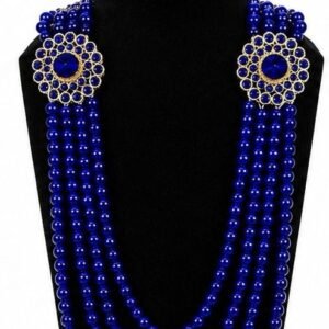 blue layered necklace