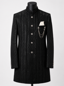 Black Sequince Sherwani