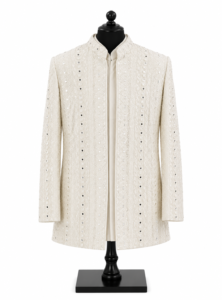 Ivory Silk Prince Coat