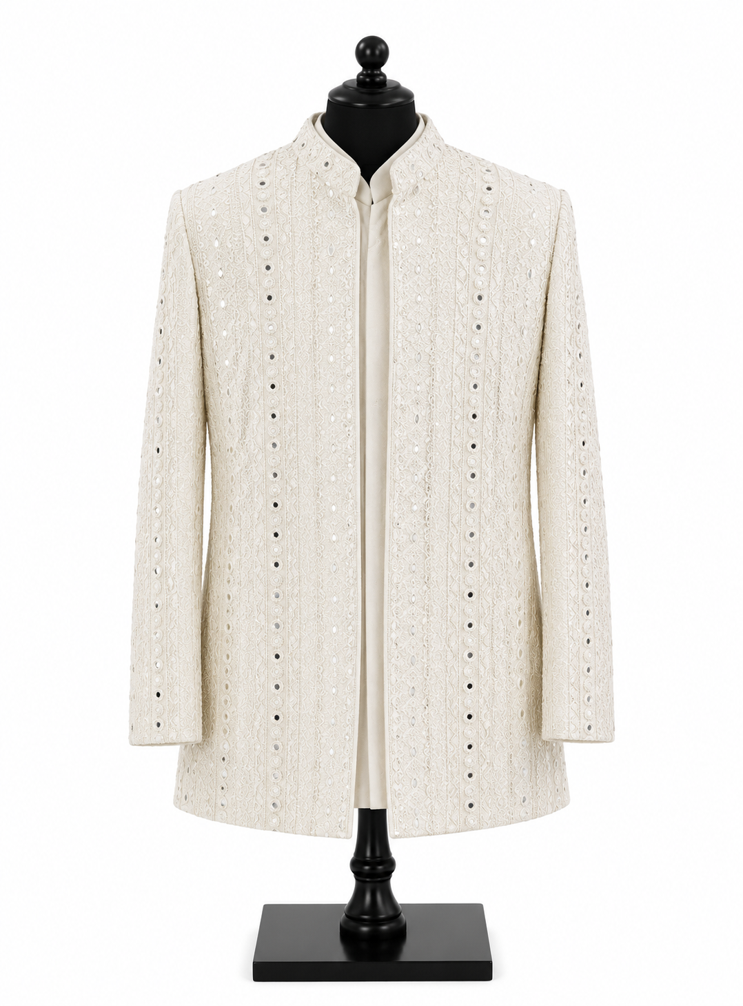 Ivory Silk Prince Coat
