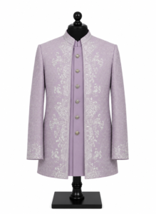 Lilac Floral-Embroidered Prince Coat